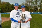 Baseball vs Babson  Wheaton College Baseball players celebrate their victory over Babson to win the NEWMAC Championship for the third year in a row. - (Photo by Keith Nordstrom) : Wheaton, baseball, NEWMAC